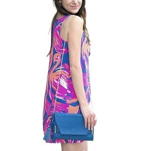 Lilly Pulitzer Sleeveless Dress Pink Orange Blue Flamingo Print size Small